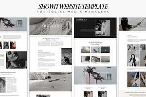 Social Media Manager Showit Website