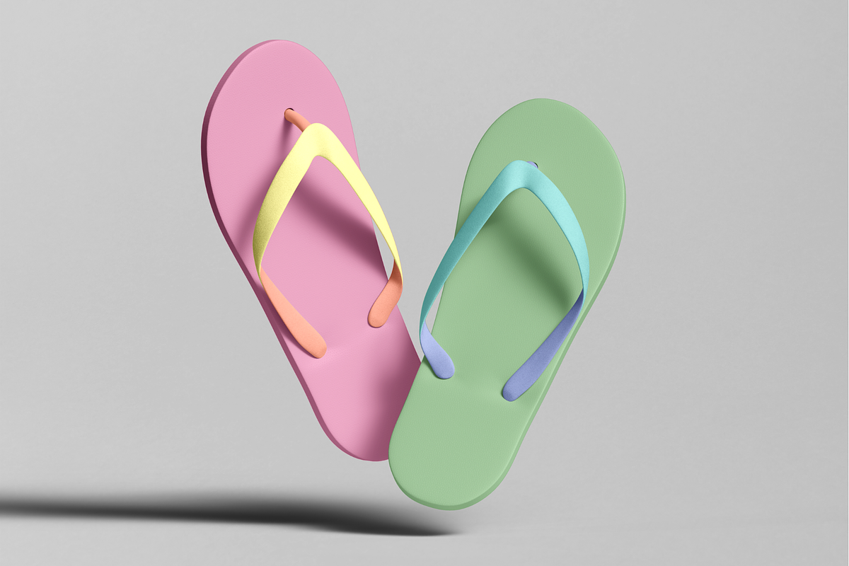 Flip Flops Mock-up, a Household Mockup by BLISS DESIGN (Photo 3 of 4)
