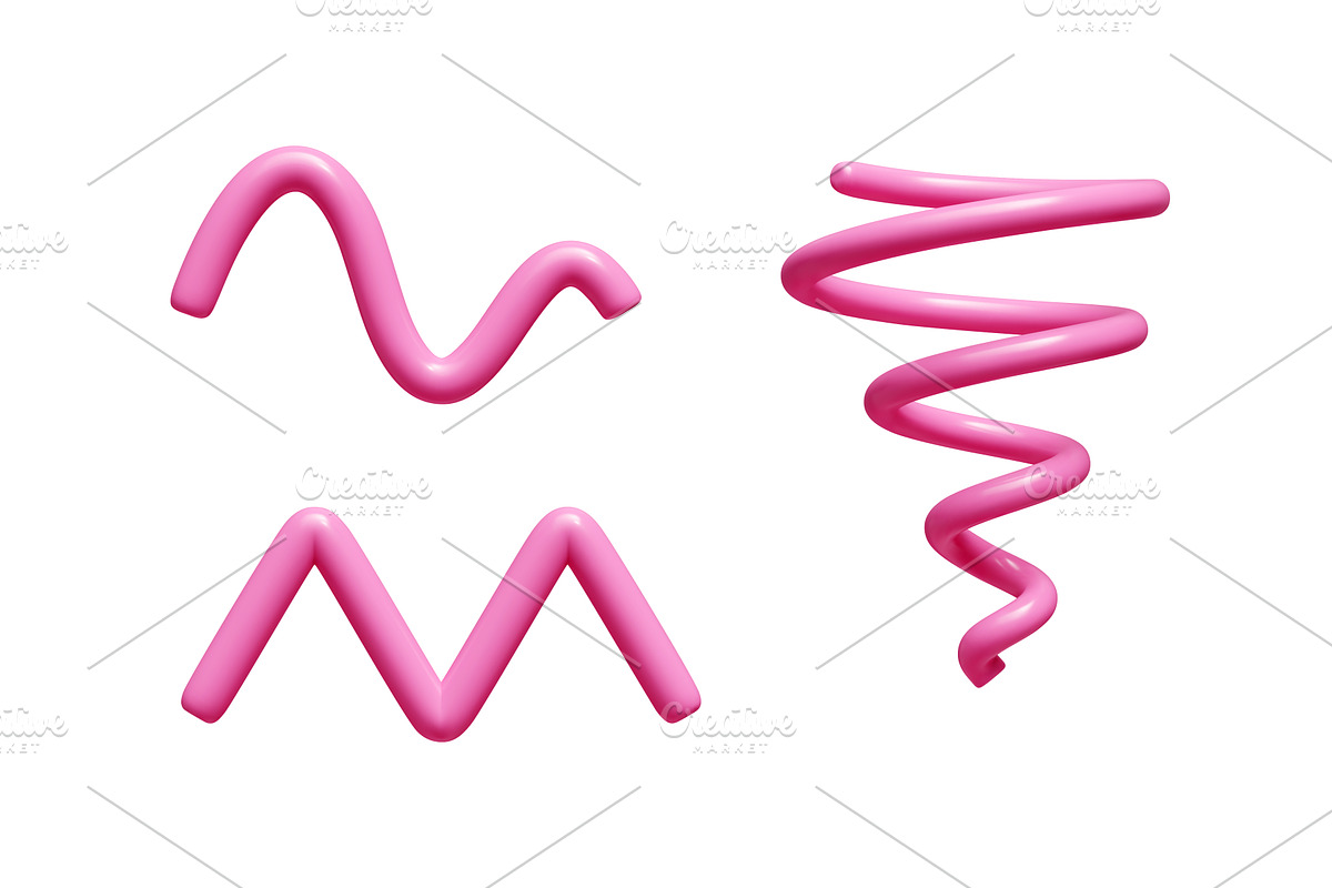 Abstract pink gradient wave lines in, an Illustration by YuliiaOsadcha