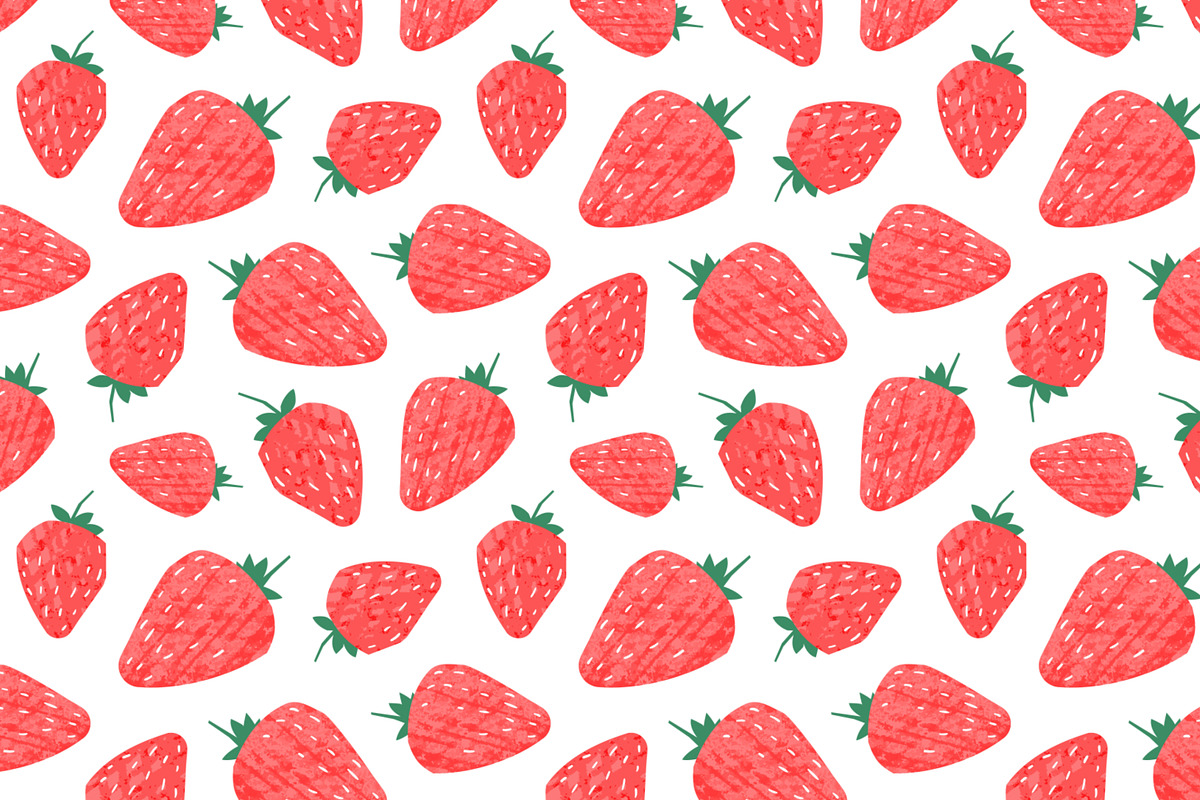 Strawberries seamless pattern, a Pattern Graphic by Good Studio (Photo 1 of 3)
