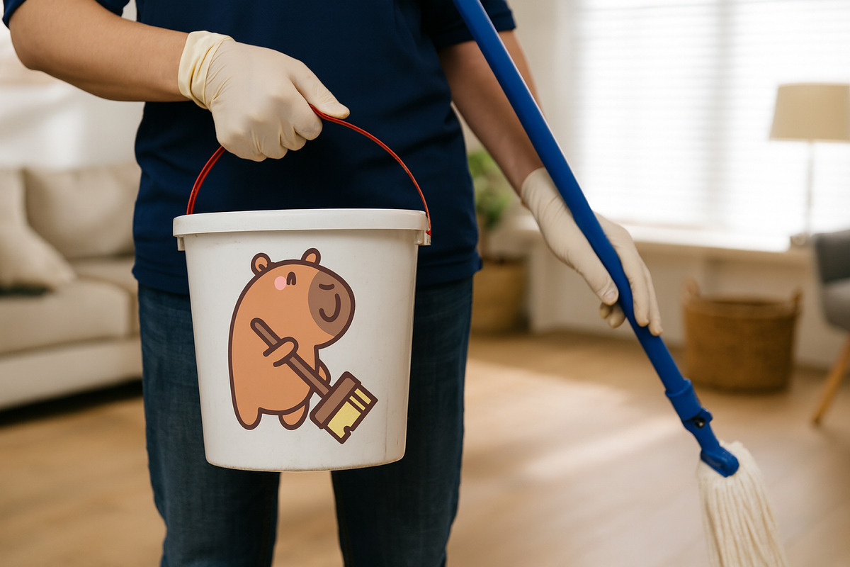 Capybara Cleaning Clipart Set, an Animal Illustration by Palau