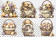 Easter Basket Clipart Set, an Illustration by SVGArt (Thumbnail 4 of 8)