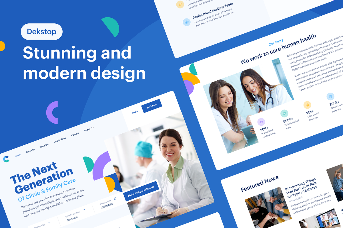 Clinically - Clinic Website UI Kit, an UI Kit Template by dhuhacreative (Photo 5 of 8)