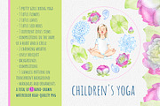 watercolor children's yoga, a Sport Illustration by OlyaSenko (Thumbnail 1 of 9)