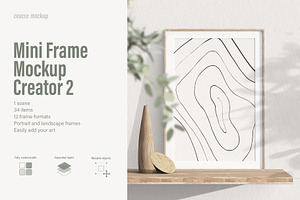 Mini Fame Mockup Creator 2, a Print Template by Ceacle Mockup
