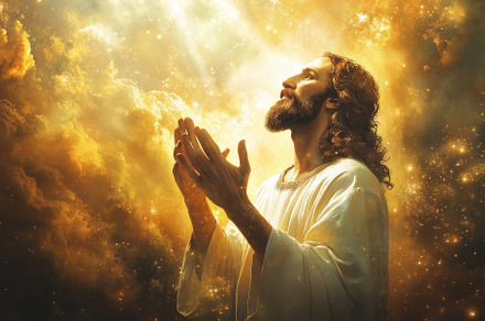 A spiritual scene of Jesus, a Photo by Pavel_design