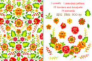 Mexican Flowers (EPS, PNG, JPG), an Illustration by Sveta Aho (Thumbnail 2 of 3)