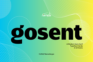 Gosent Modern Sans Serif Typeface