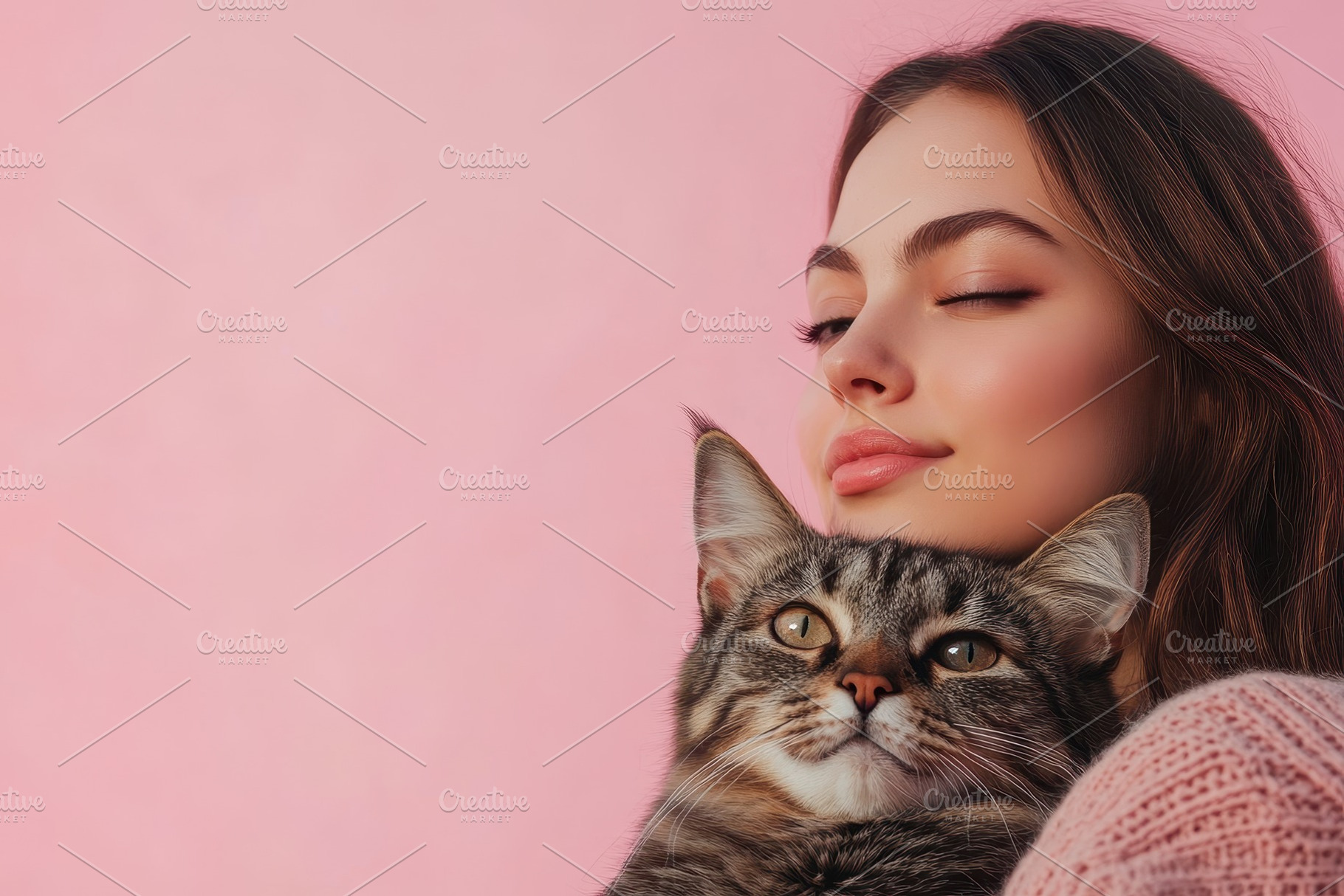 Portrait of a female with her cat ag, a Photo by Iftikhar Alam