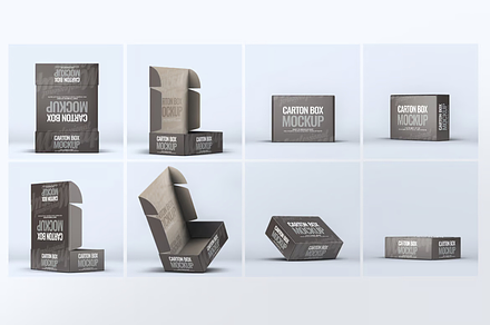 Carton Box Mock-Up, a Packaging Mockup by Se٧enStudio
