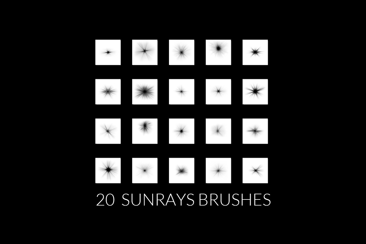 20 Sunlight photoshop brushes, a Brush Add-On by Walllow Creatives (Photo 2 of 2)
