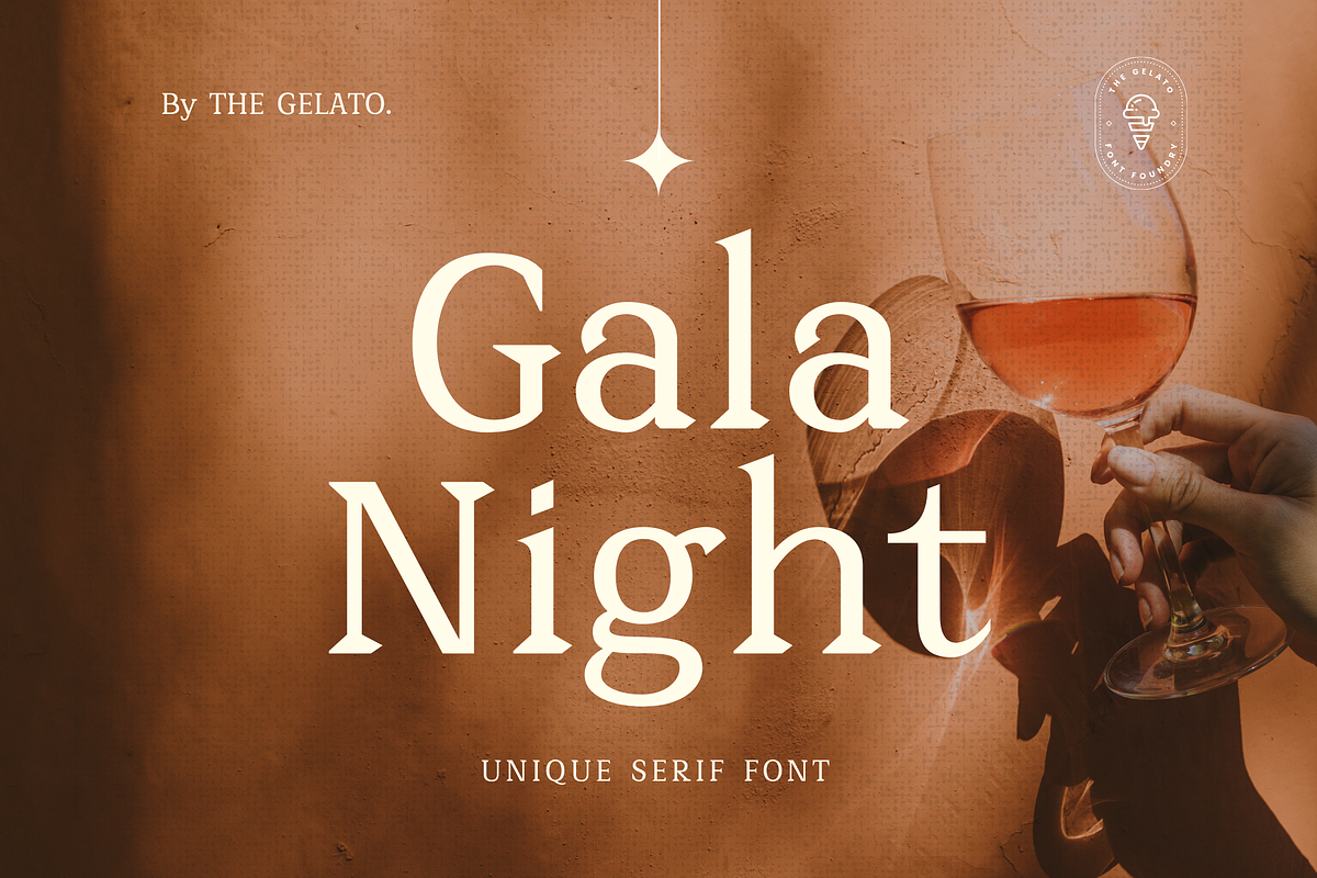 Gala Night: Elegant Minimal Serif, a Serif Font by The Gelato Type (Photo 1 of 10)