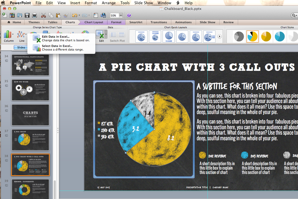 Chalkboard Minimal PPT Template, a Presentation Template by Blixa 6 Studios (Photo 8 of 8)