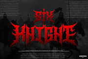Mortaly Sword | Death Metal Typeface, a Blackletter Font by Denustudios (Thumbnail 6 of 12)