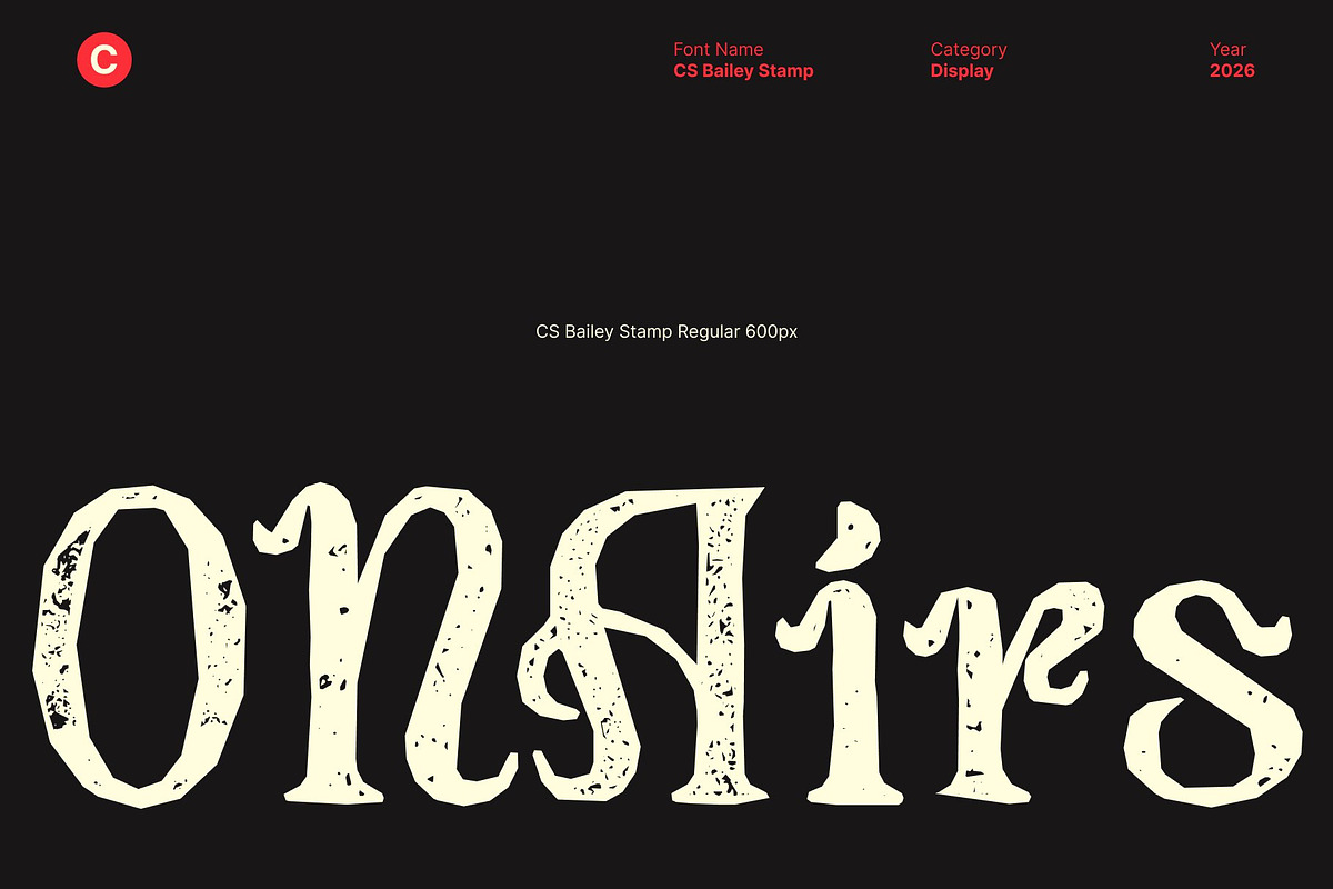 CS Bailey Stamp, a Serif Font by Craft Supply Co. (Photo 4 of 8)
