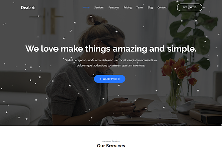 Dealarc - Landing Page Template
