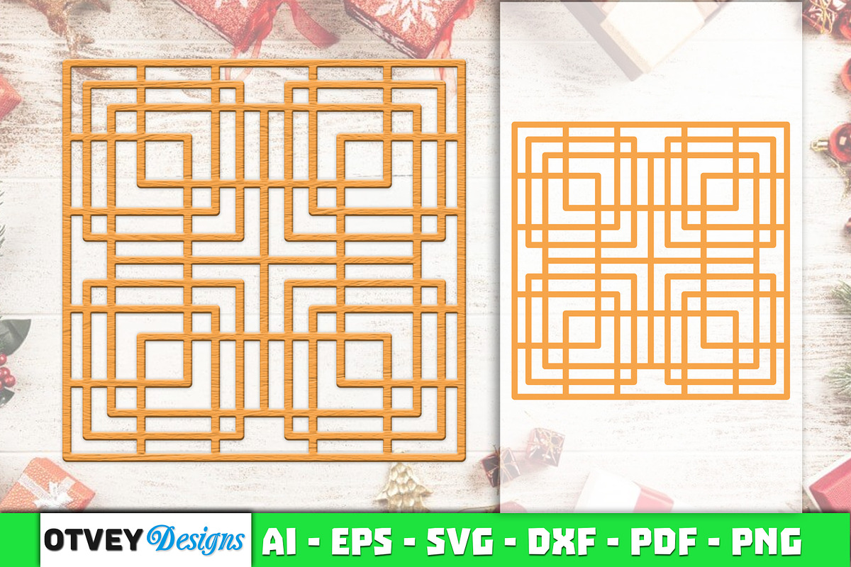 Rattan Laser Cut SVG, an Object Graphic by OTVEY DESIGN