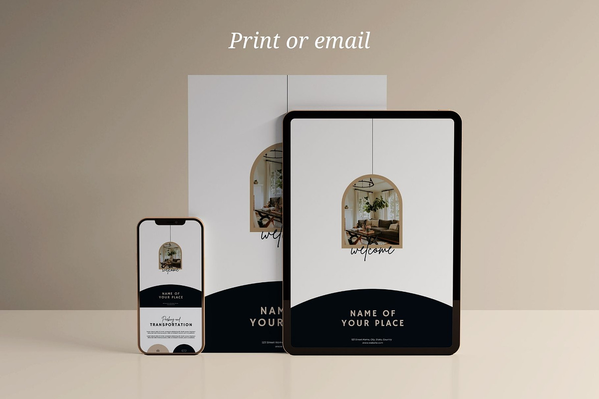 Airbnb Welcome Book Template, a Templates & Theme by The Classy Prints Co (Photo 7 of 9)