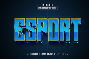 Esport 3D Editable Text Effect Style