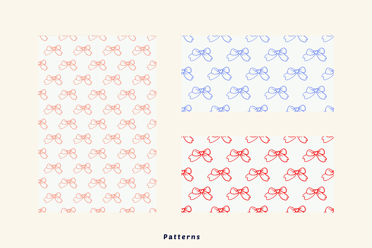 Bows vector pattern, a Pattern Graphic by AnnaEshka (Photo 2 of 2)
