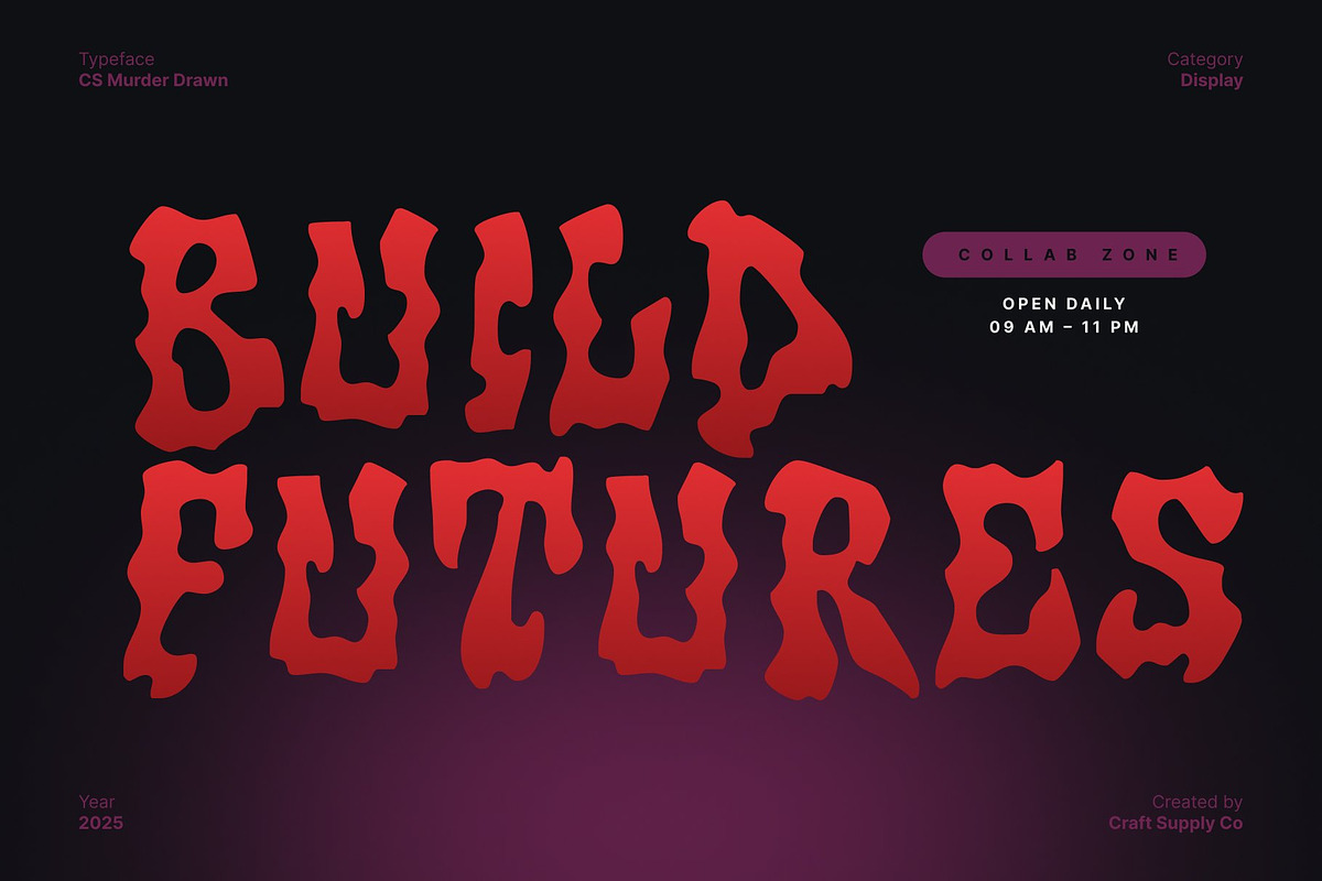 CS Murder Drawn, a Blackletter Font by Craft Supply Co. (Photo 5 of 8)