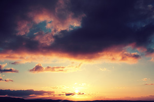Warm sunset containing sky, cloud, and warm