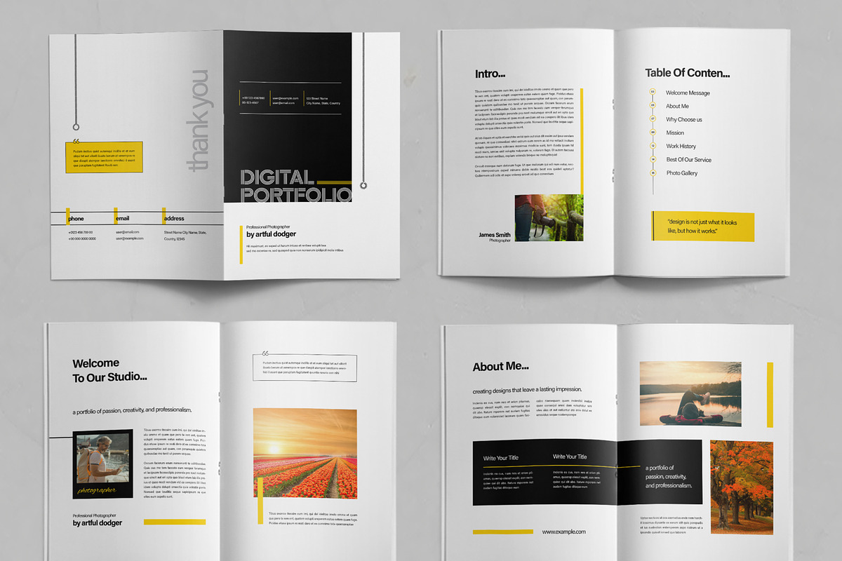 Digital Portfolio Template, a Magazine Template by ContestDesign (Photo 2 of 3)