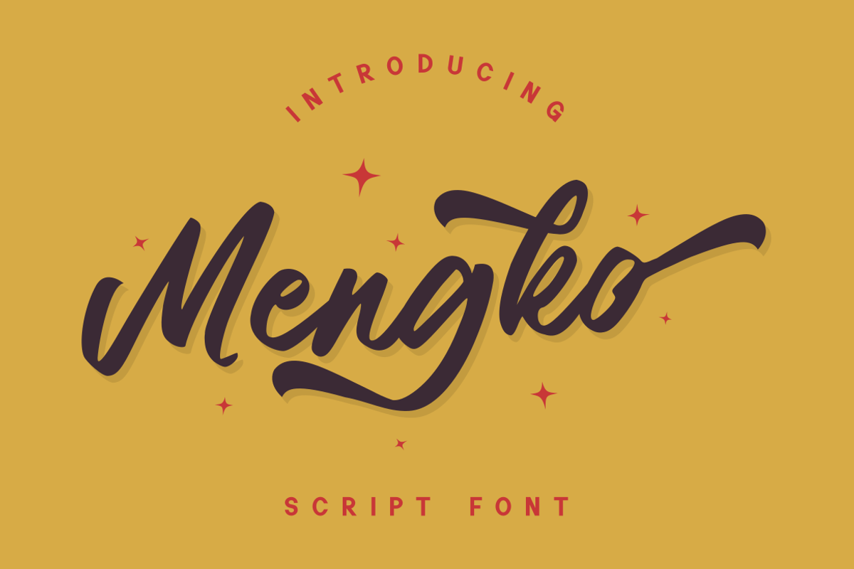 Mengko - Script Font, a Script Font by GFRcreative (Photo 1 of 8)