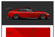 Sporty Red Car Illustration, a Transportation Illustration by CarWrap design (Thumbnail 3 of 4)