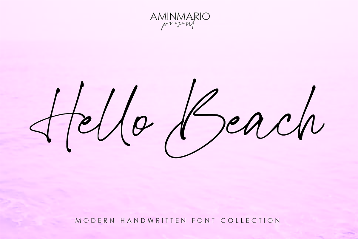 Hello Beach, a Script Font by AMINMARIO (Photo 17 of 17)