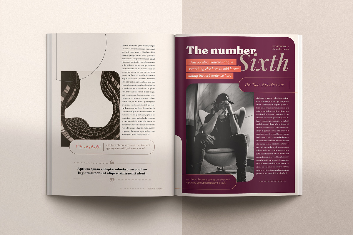 Distinct Indesign Template, a Magazine Template by Luuqas Design (Photo 12 of 18)