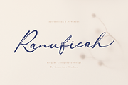 Ranuficah Elegant Calligraphy Script, a Script Font by gracetype_studio (Thumbnail 1 of 12)