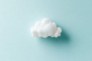 Modern icon of cloud storage on green background, a Photo by AlyaAnd