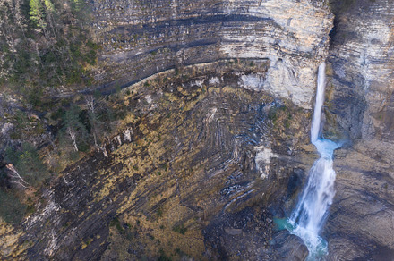 Waterfall featuring horizontal, waterfall, and nature