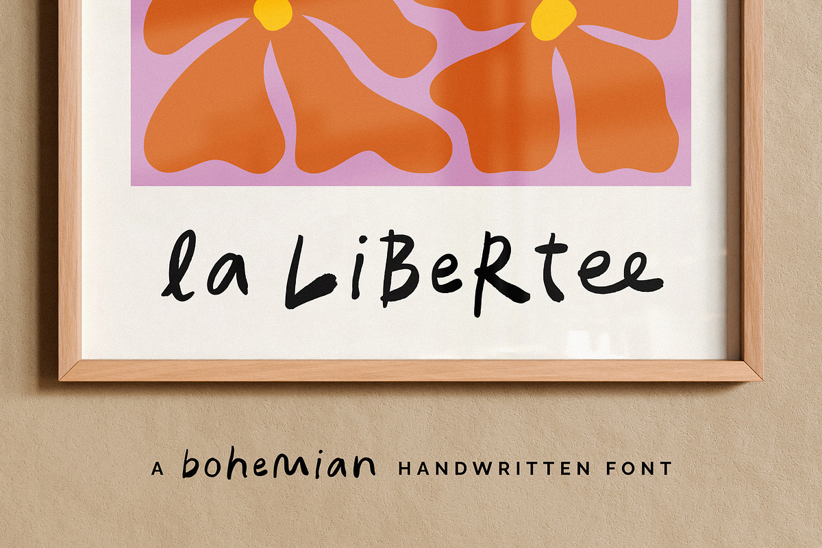 La Libertee handwritten font, a Handwritten Font by Minna Kaario (Photo 1 of 14)