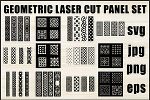 Geometric Pattern Panel Set, an Object Graphic by abu67222
