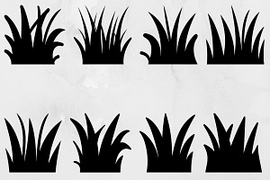 Meadow Grass Silhouette SVG, an Object Illustration by newminddesign