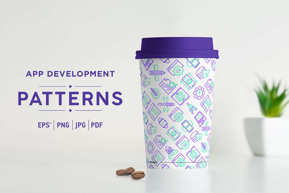 App Development Patterns Collection, a Pattern Graphic by Alex Blogoodf