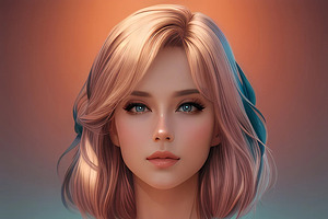 Procreate Realistic Hair Stamps Vol2