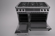 48 inch Gas Range Cooker, a Furniture 3D Model by kjpargeterimages (Thumbnail 7 of 12)