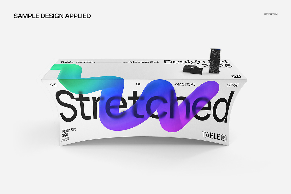 Stretch Tablecloth Mockup Set, a Merchandise Mockup by creatsy5 (Photo 4 of 10)