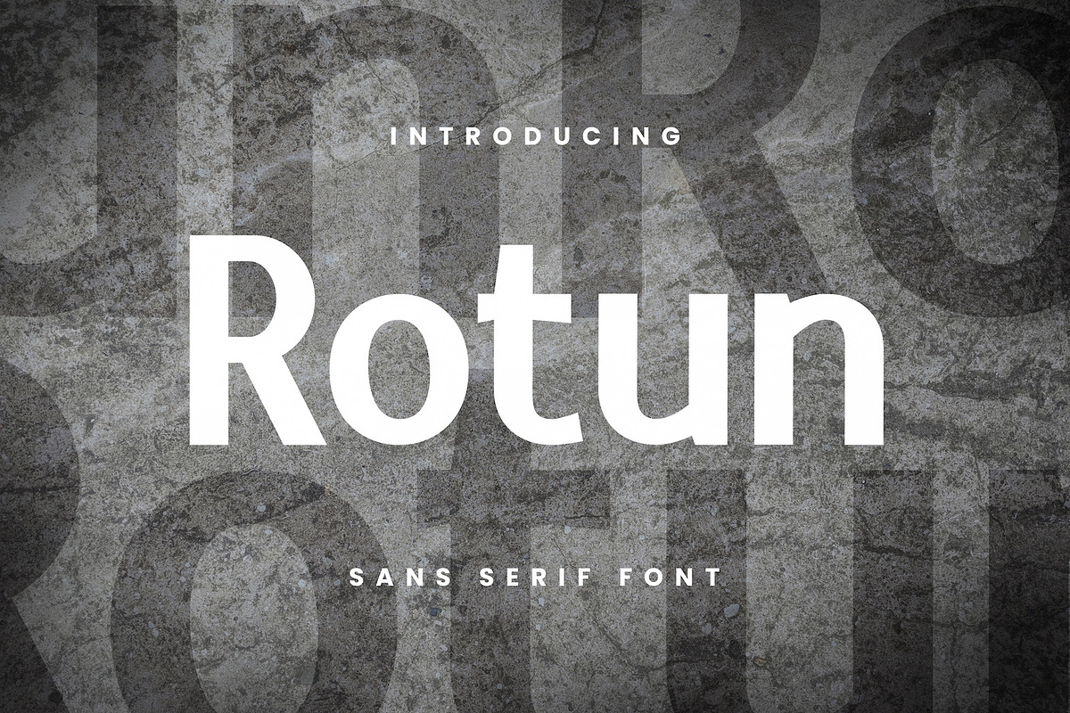 Rotun Sans Serif Style, a Sans Serif Font by Imoodev (Photo 1 of 5)