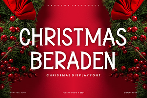 Christmas Beraden Font, a Serif Font by Iqsiart Studio