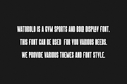 Watobold - Sport Tall Font, a Sans Serif Font by Iqsiart Studio (Thumbnail 2 of 7)