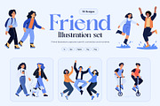 Friends Illustration Art Set, a Person Illustration by Brickclay (Thumbnail 1 of 9)
