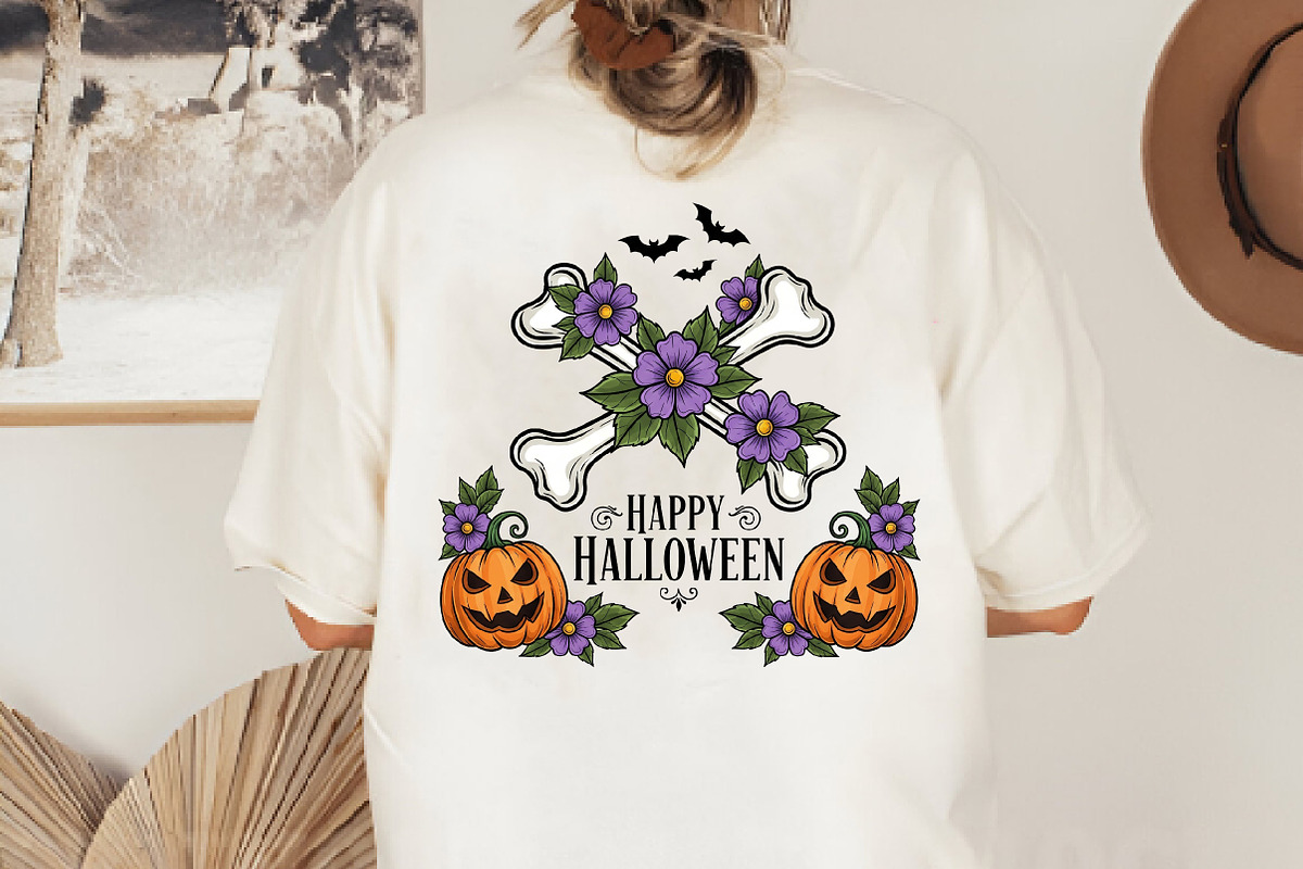 Skeleton Happy Halloween Sublimation, an Illustration by CreationArt (Photo 3 of 4)