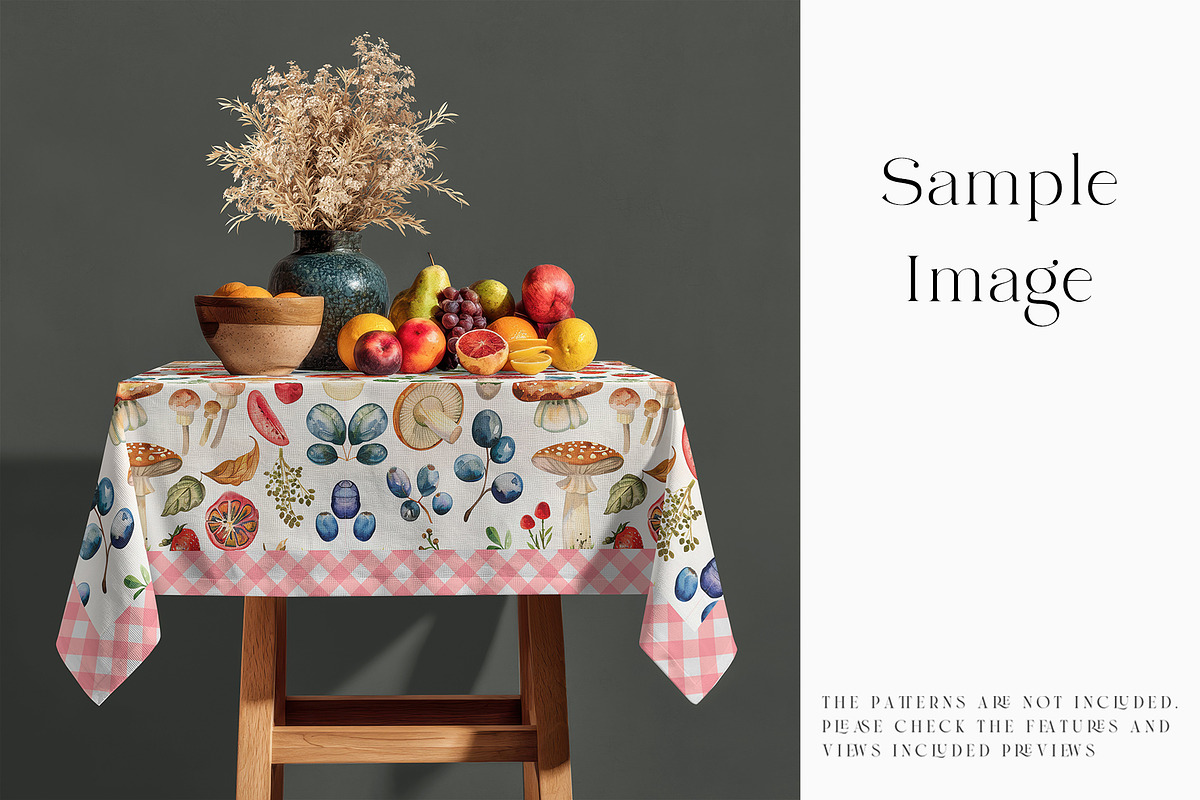 Square Tablecloth Mockups, a Household Mockup by mock-ups (Photo 18 of 28)