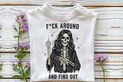 Funny Halloween Sassy Skeleton PNG, an Illustration by DreamCafeArt (Thumbnail 3 of 7)