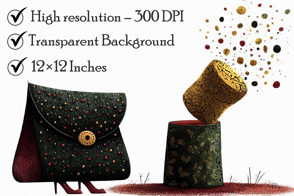 Luxury New Years Eve Clipart, an Illustration by Libby Wishes (Photo 5 of 7)