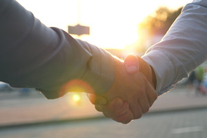 Close up of two successful stock photo containing agreement and arm